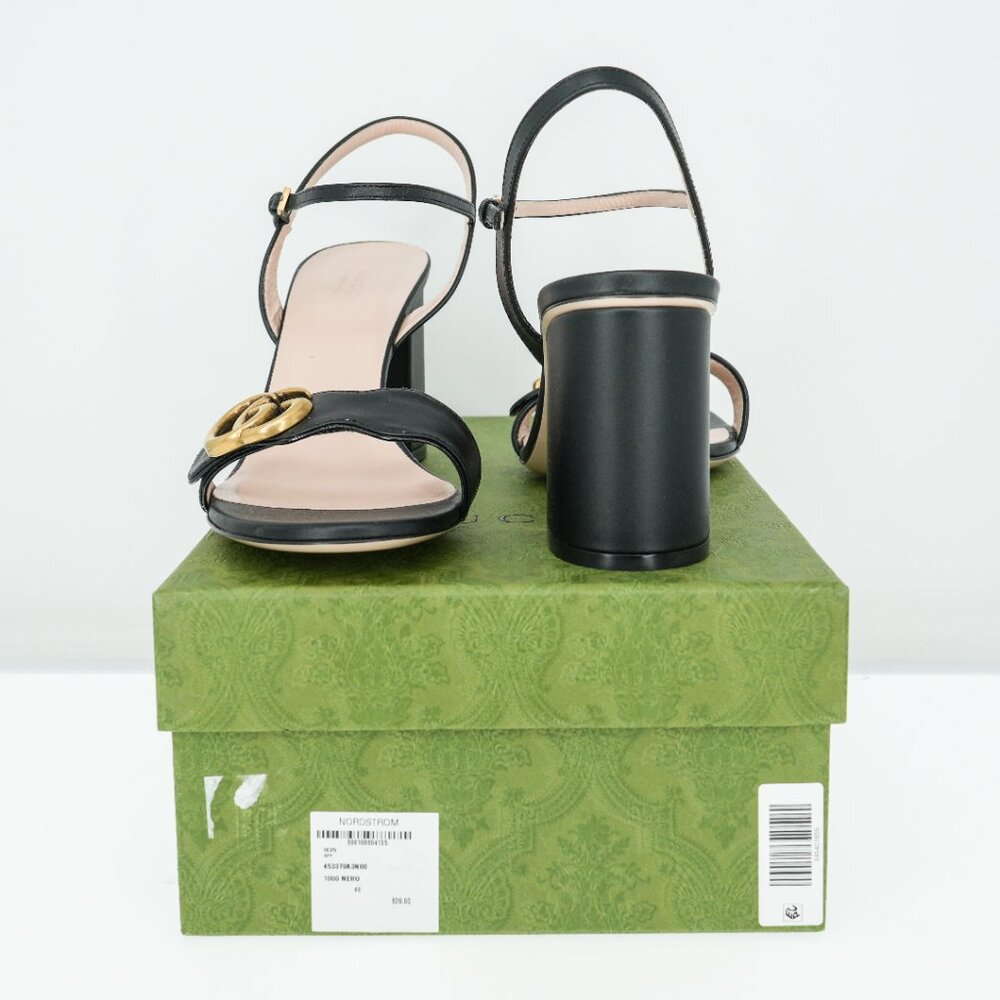 Gucci GG Marmont Leather Mid-heel Sandals - Picture 6 of 11